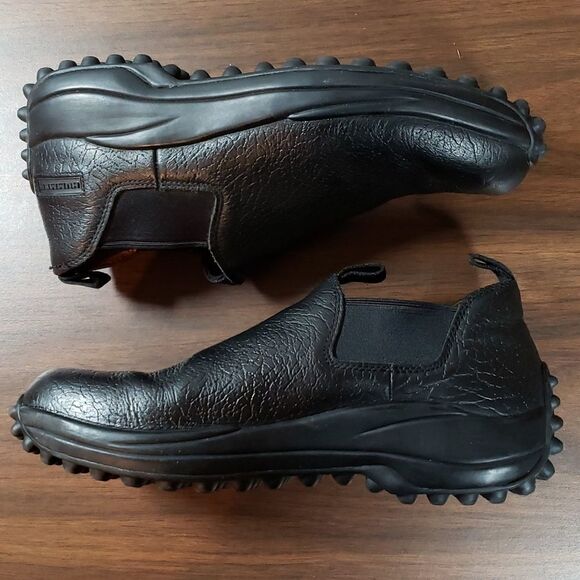 Hummer Mens Casual Chelsea Style Slip On Black‎ Leather Driving Shoes Size 10½ - Picture 3 of 9